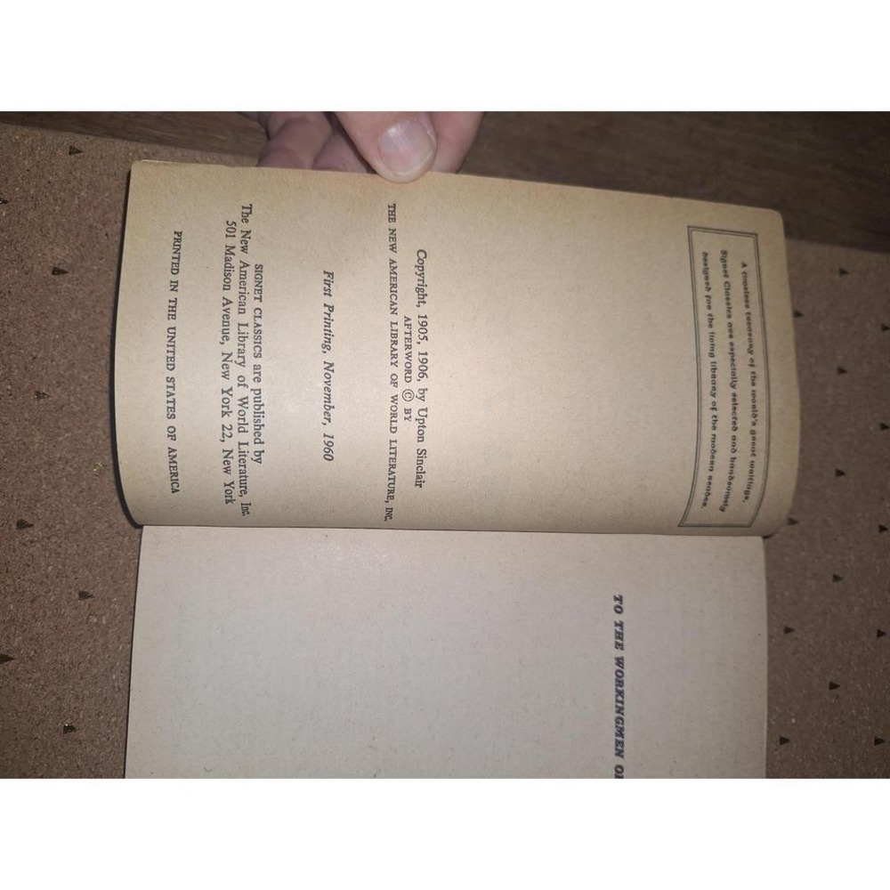 The Jungle Upton Sinclair 1960‎ Signet Classic Vintage Paperback CD36 - Picture 4 of 7